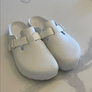 White Birkenstock Clogs
